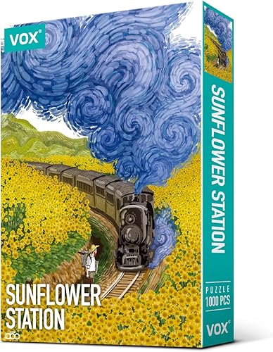 Miniatura 3 de VOX Rompecabezas de 1000 piezas estilo Van Gogh Time Square, para adultos y toda la familia, sin polvo, acabado mate, gran regalo para los amantes