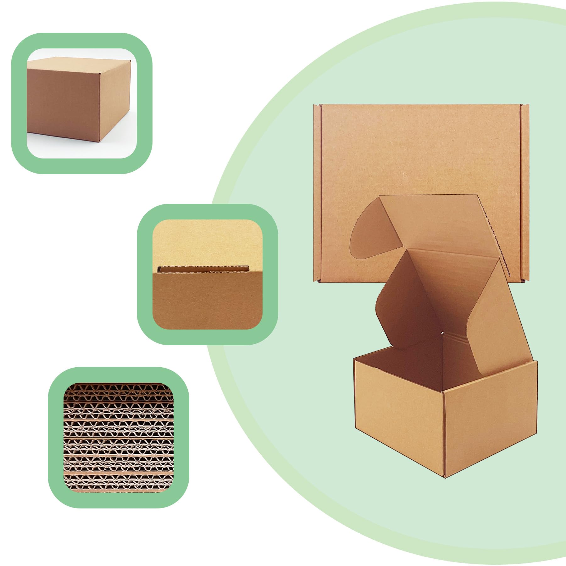Cajas de envío de 6 x 5 x 3 pulgadas, paquete de 28 cajas de cartón marrón, cajas de regalo pequeñas para embalaje, correo, mudanza y almacenamiento