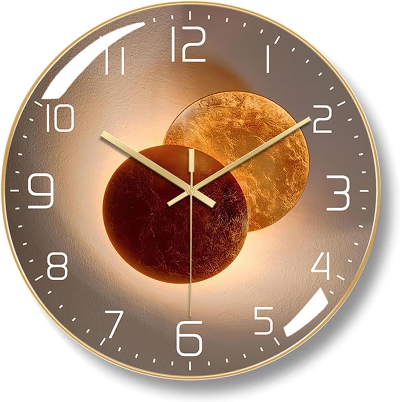 12 Inch Round Silent Wall Clock, Non-Ticking Quartz Battery Operated Clock with Large Numbers, Modern Design for Home, Living Room, Office, Kitchen, and School 2026