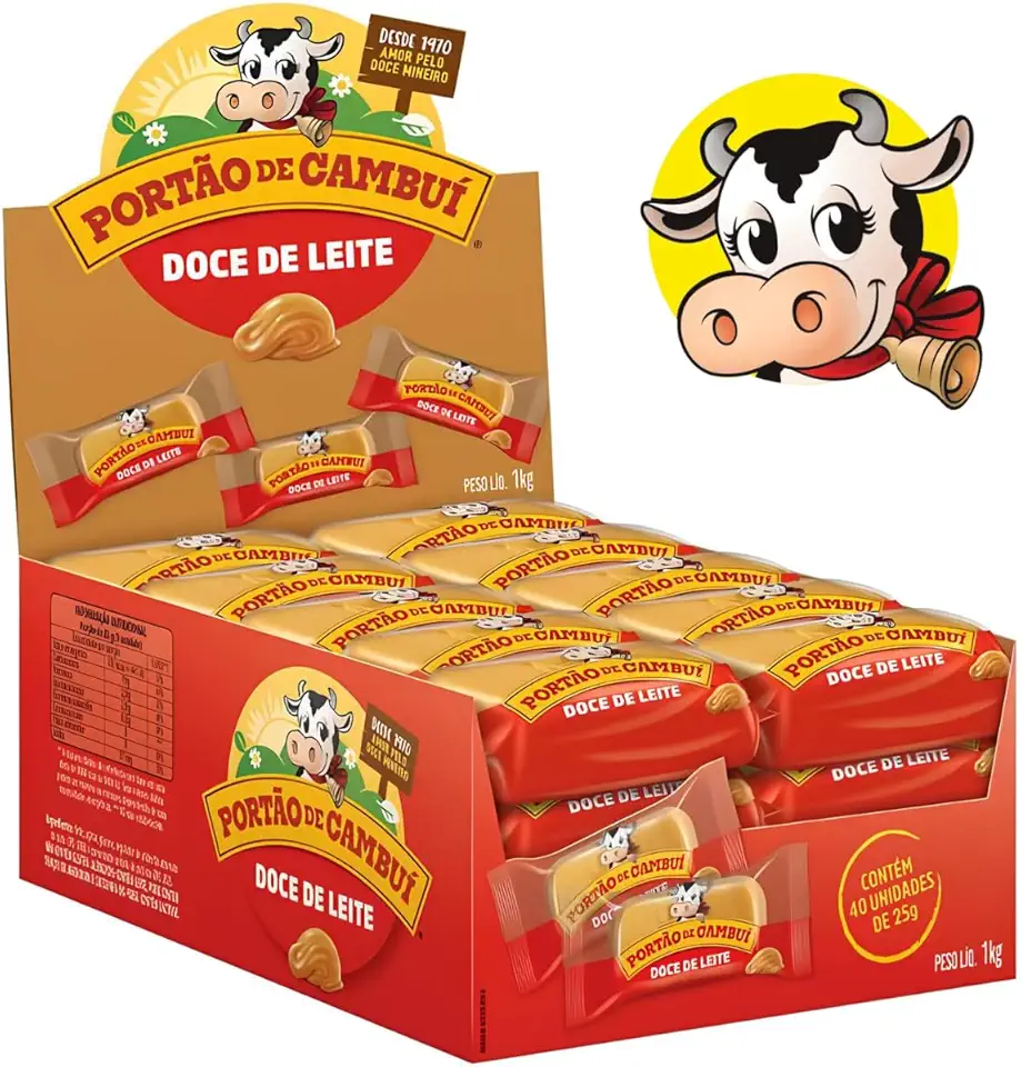 Doce De Leite Portão De Cambuí Display 40 Tabletes de 25g