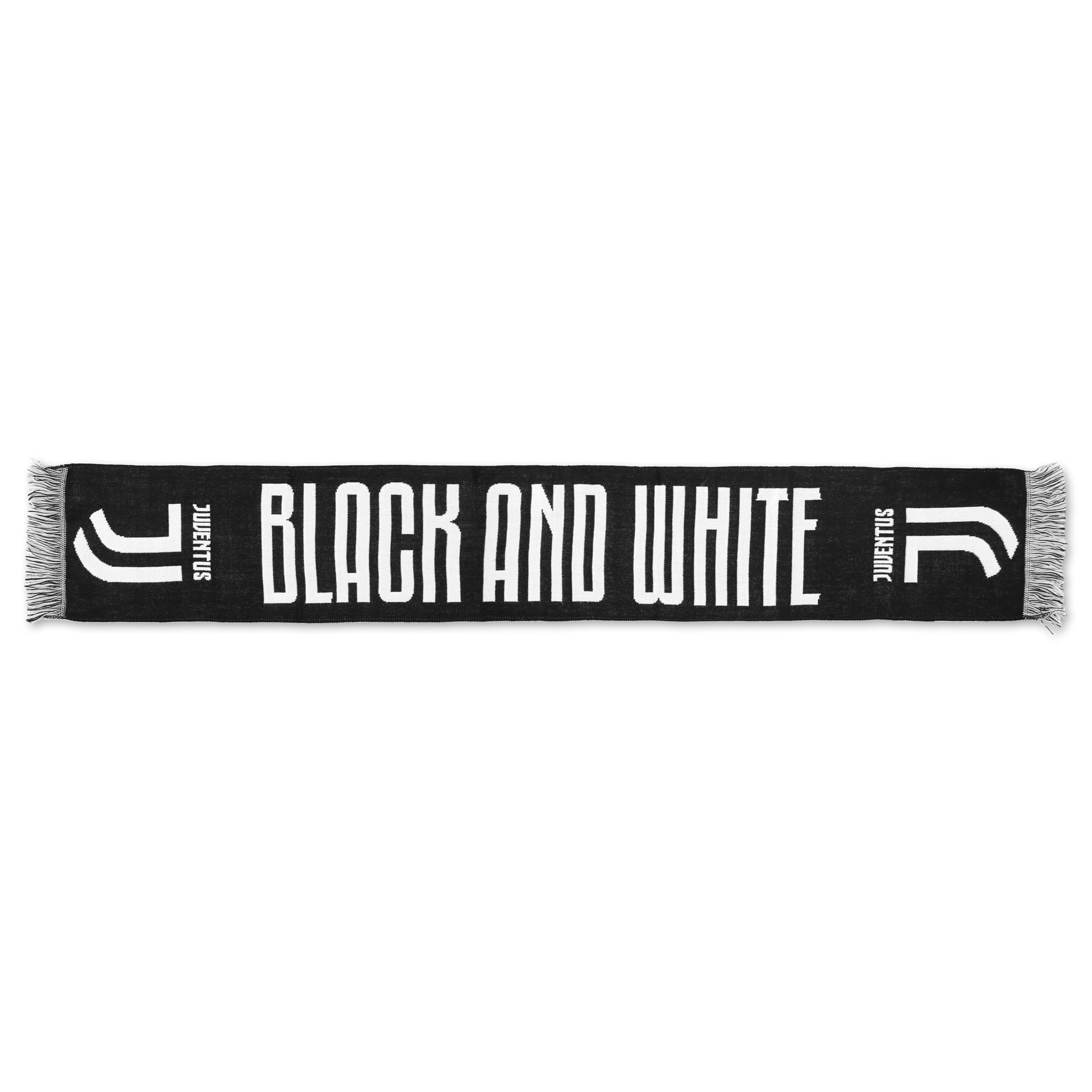 Juventus - Black and White Jacquard Scarf - Official Product