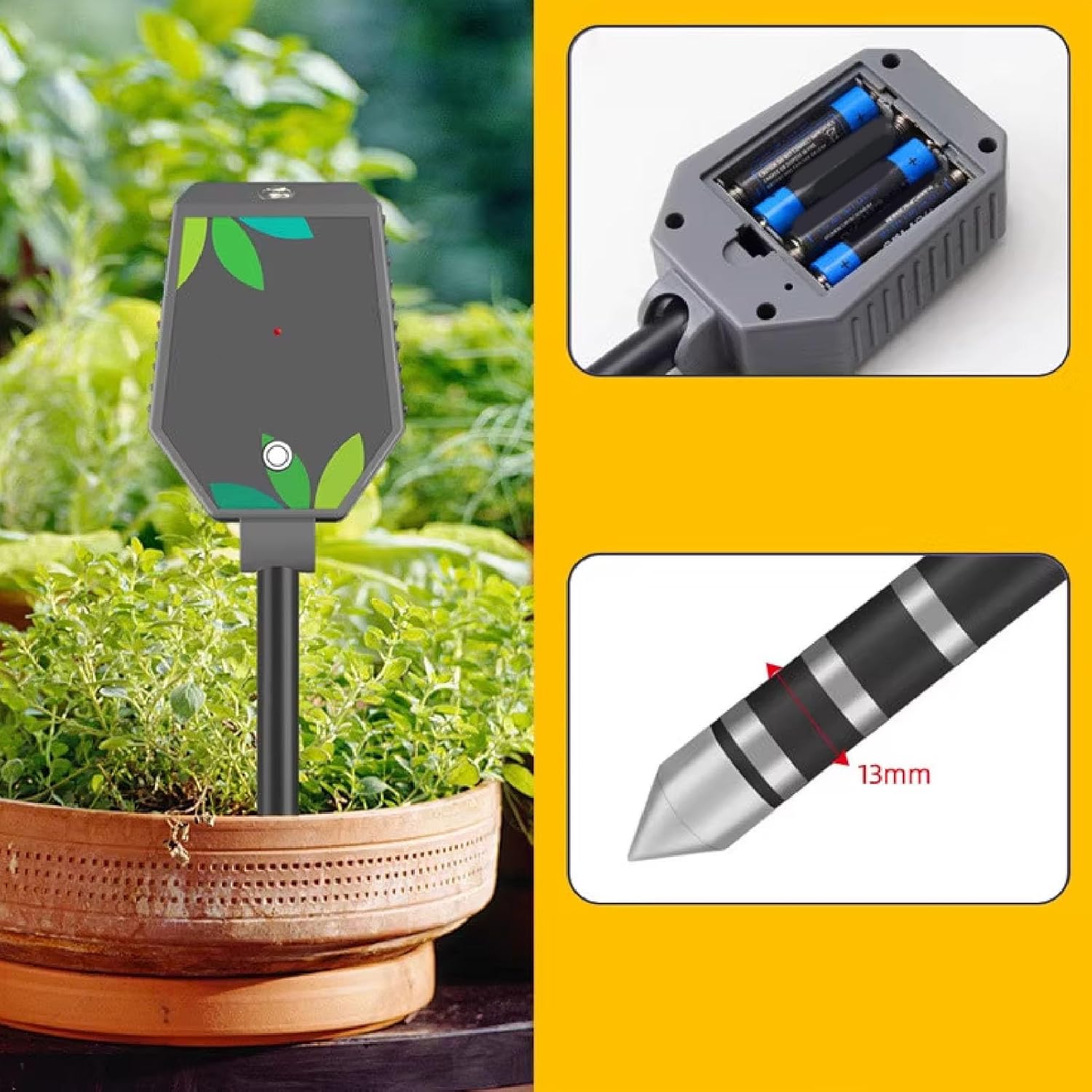 Zopsc 8 in 1 Soil pH Tester with Bluetooth APP, 3 Point Calibration, Measures pH Temperature Sunlight, Backlit LCD and Alarm for Garden Farming Plants