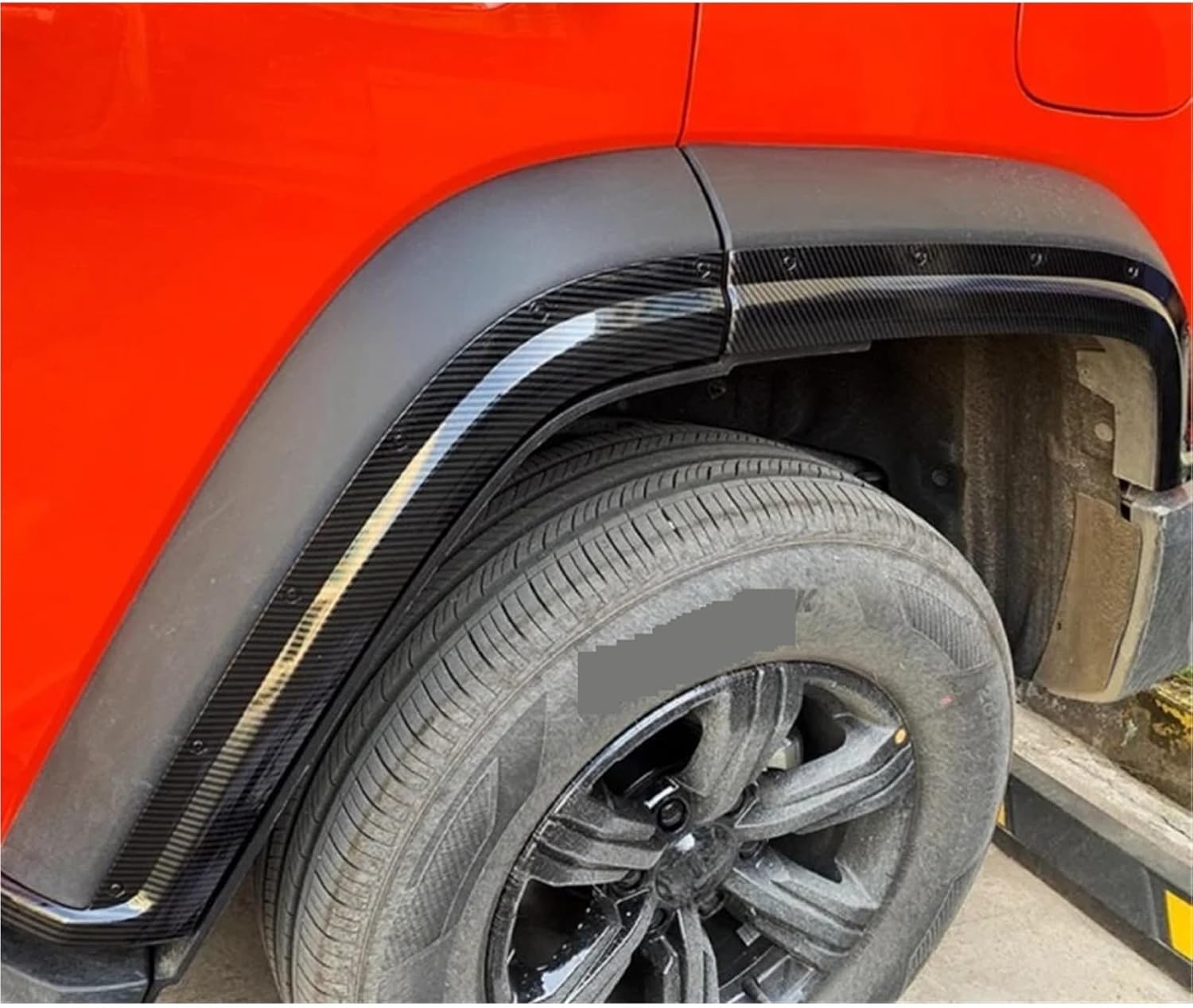 AAAQMGIH Car Widened Off-Road Wheel Eyebrow Compatible for GWM Tank 300 Wheel Eyebrow Anti-Collision Strip Car Exterior Decoration Accessories(Carbon Fiber)