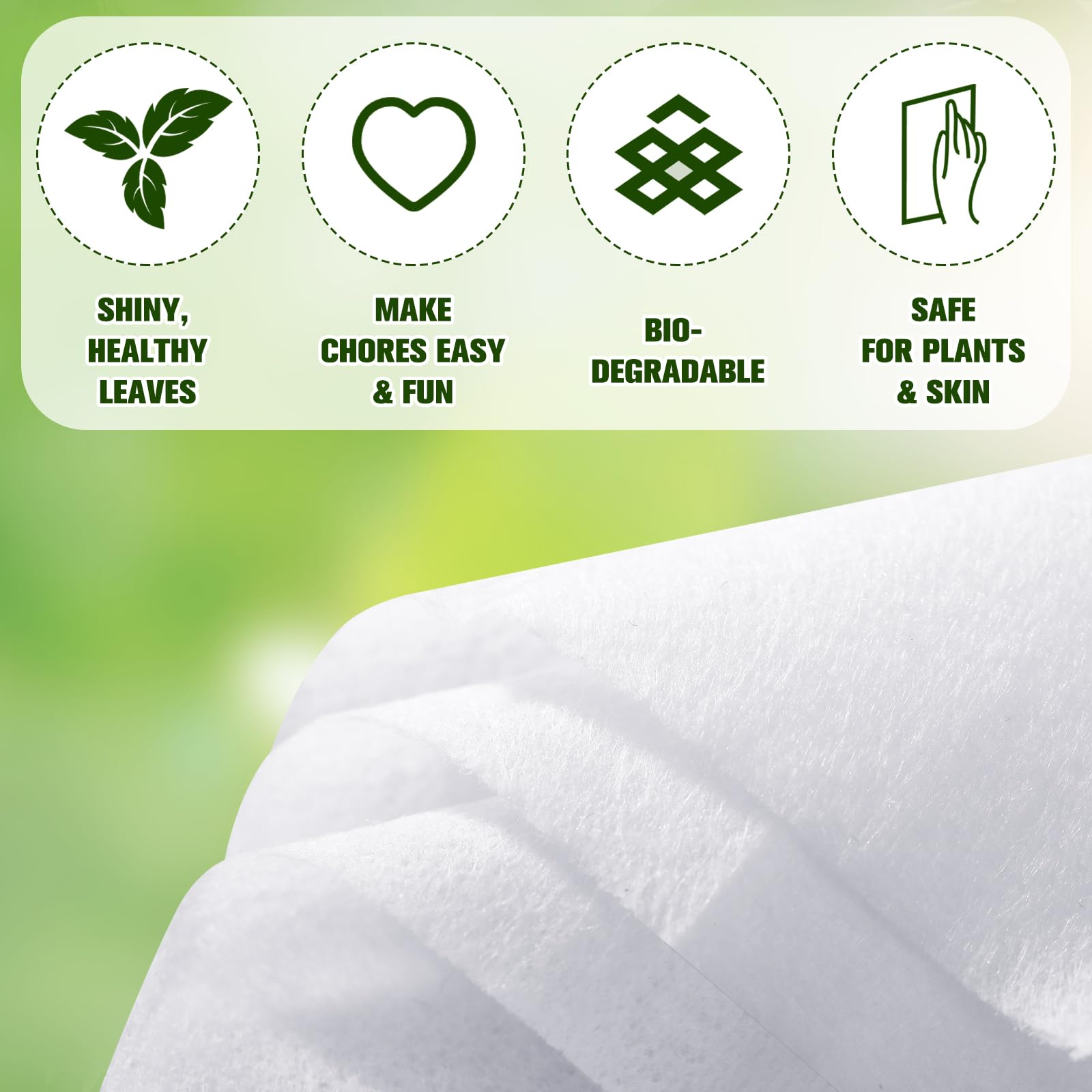 320 toallitas de limpieza de plantas para hojas, limpiador de hojas de plantas y brillo de hojas, sin perfume, tejido de gofre grueso, mejores toallitas de fotosíntesis para plantas de interior y