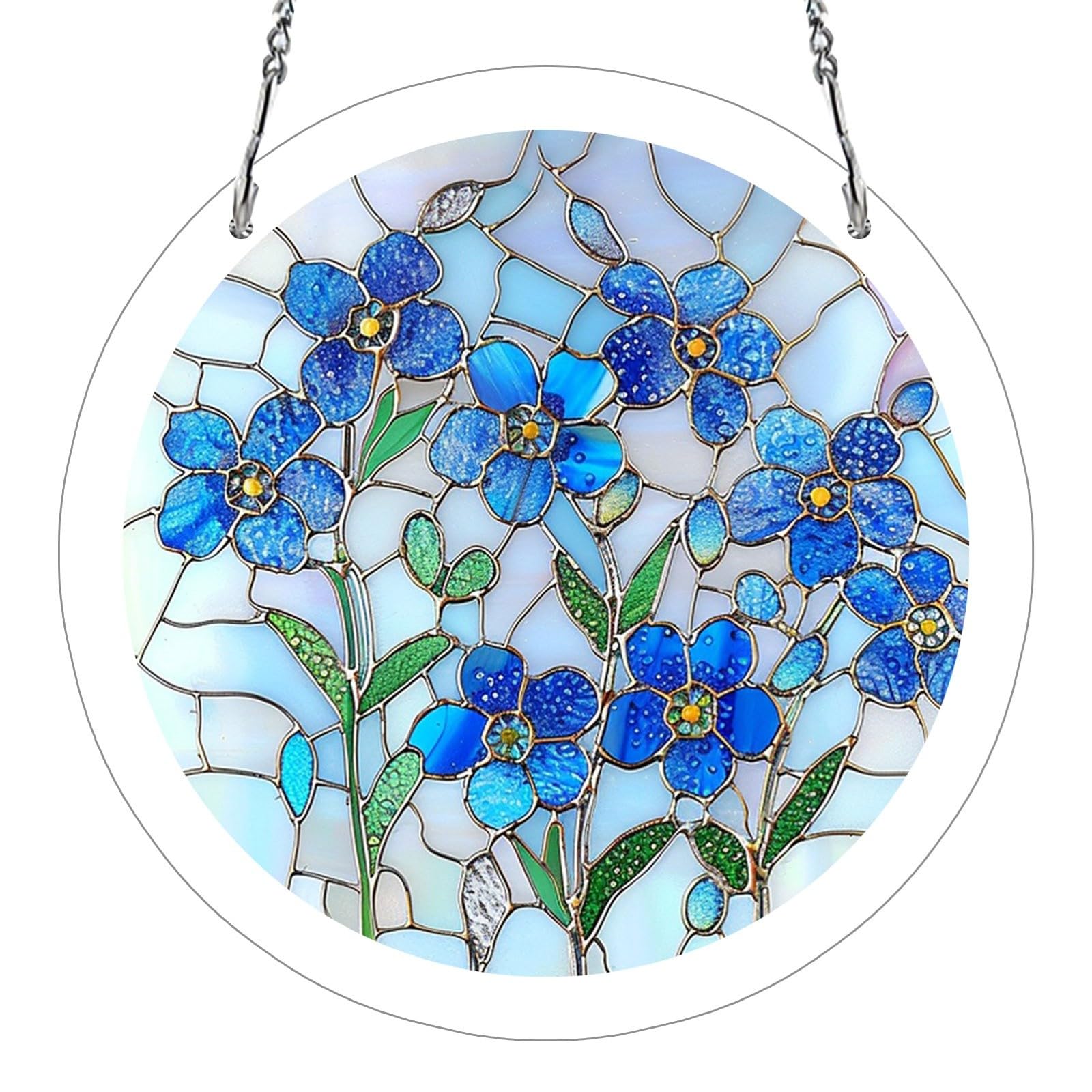 Acrylic Jigsaw Puzzle Suncatcher,Acrylic Puzzle Suncatcher,for Doors Garden and Window Hanging&Birthday Mom Women Adults Gift-19 CM,A — view 15