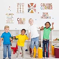 Vista 6 de Pajean Juego de tablero de anuncios para rincón de calma en el aula, conjunto de decoración para el aula, tabla de sentimientos, gestión