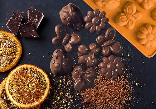 Miniatura 3 de Silicona moldes de dulces  amarillo- moldes de chocolate de fondant de silicona moldes, mariposas, flores  Flexible de Abeja jabón Moldes  Moldes de