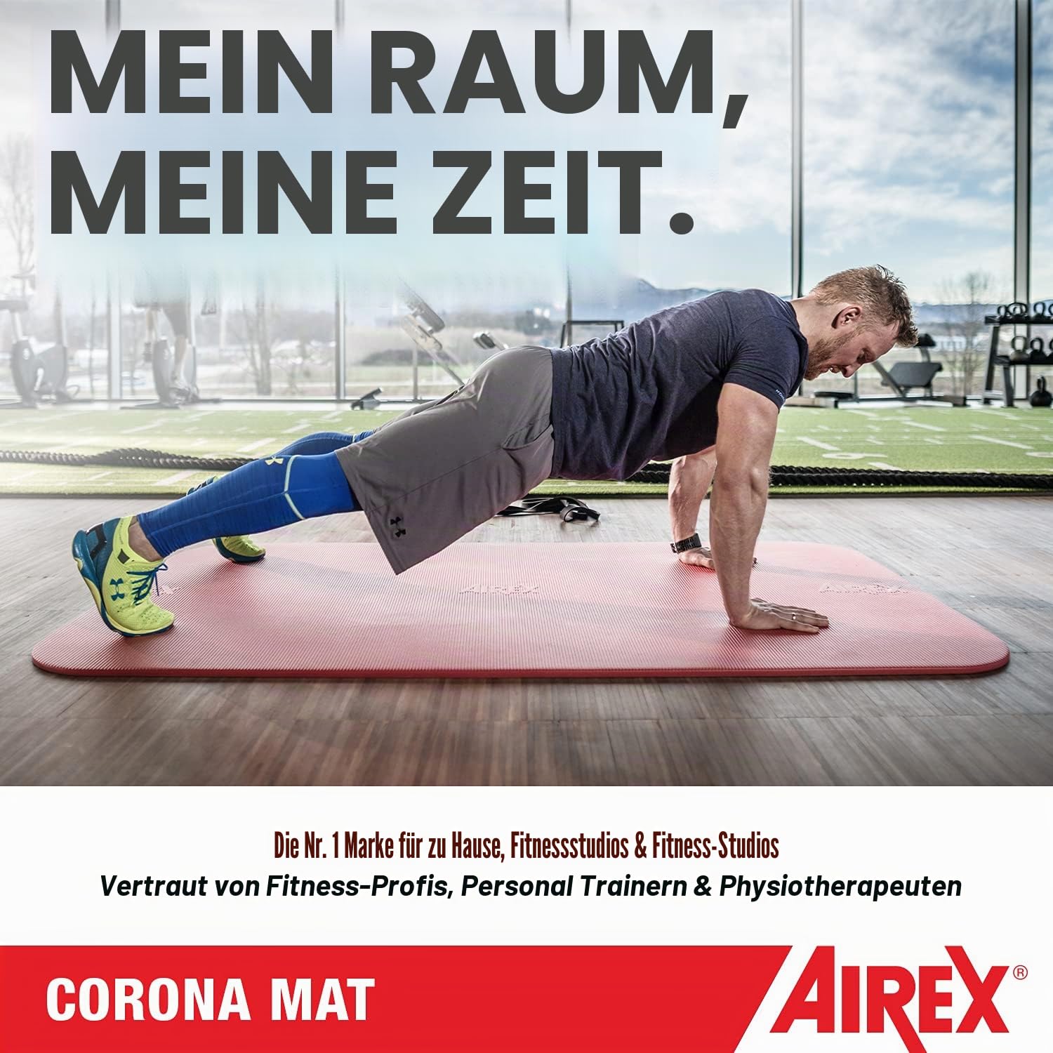 Airex Corona Gymnastikmatte, Blau, 200 x 100 cm