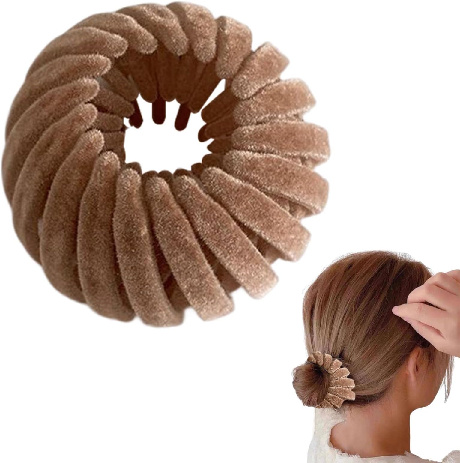 Doefo Magic Bird Nest Velvet Hair Clips Three Rows of
