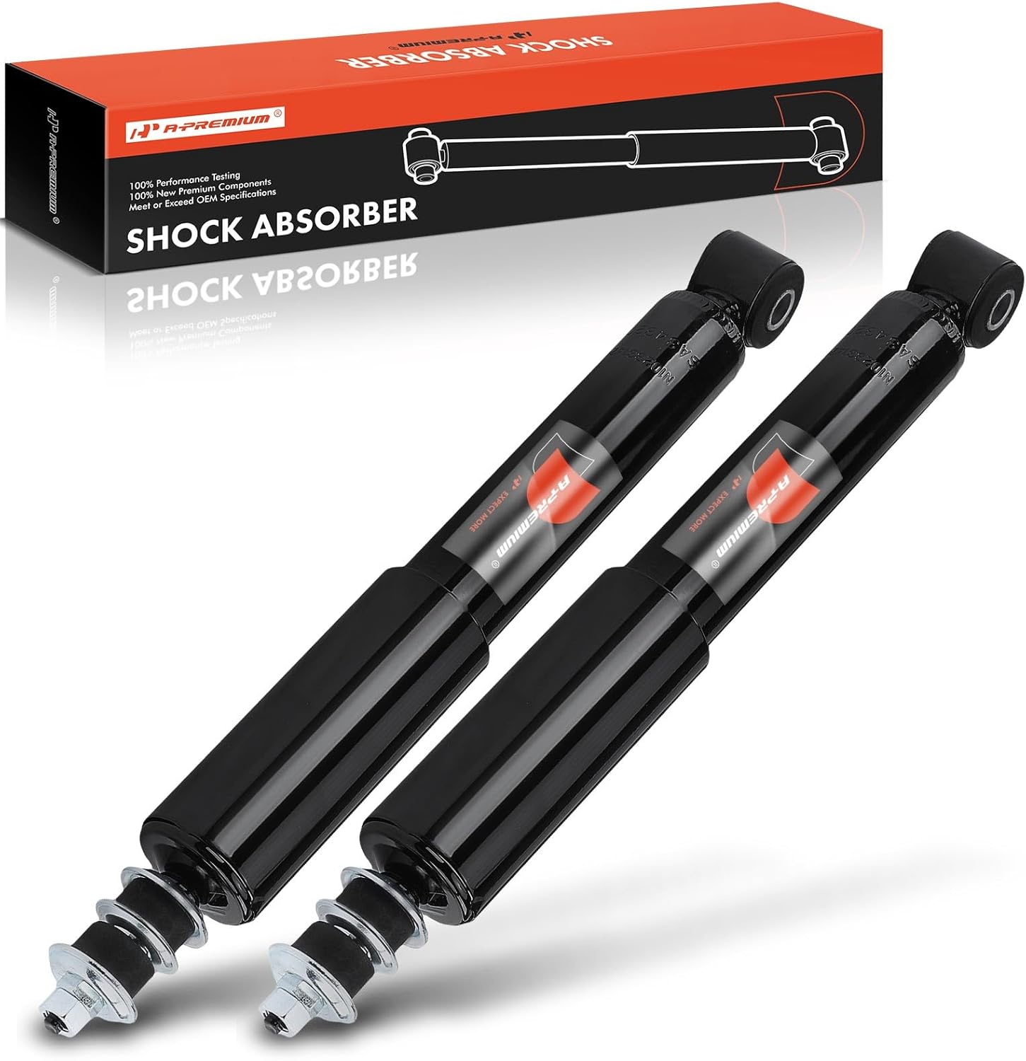 A-Premium Front Pair (2) Shock Absorber Compatible with Nissan 520 Pickup 1965-1968, 521 Pickup 1968-1972, 620 1975-1979, 620 Pickup 1972-1974, 720 1980-1986, D21 1986-1994, Pickup & Isuzu Pickup