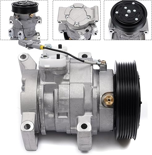 Miniatura 2 de Compresor de CA AC con embrague para motores Toyota Hilux 2.5L 3.0L 2004-2015 472608020, 88320-0K380, 88320-0K100, 447280-0580, 447260-8040, 44711