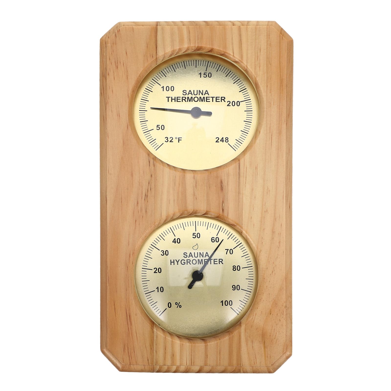 Termómetro Metal Sauna Higrómetro Interior de Madera