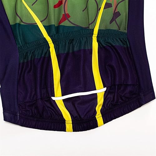 Miniatura 6 de Camisetas de ciclismo para hombre, camisetas de ciclismo de manga corta con cremallera completa