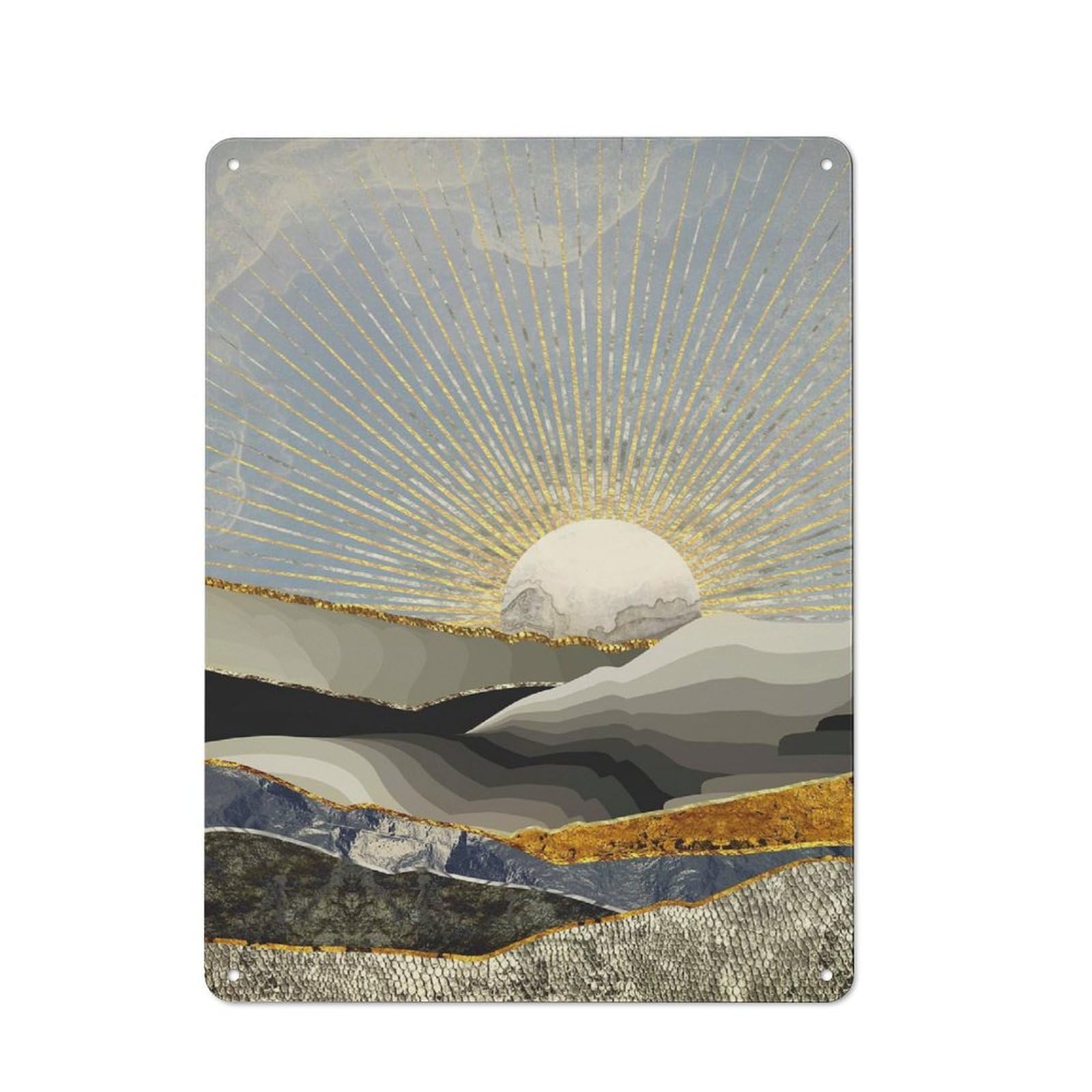 Junmoney Style-7 Morning Sun Vintage-Inspired Tin Sign 40X30cm For Pub Or Café, For Vintage Wall Decor Fans, For Home Office And Studio Walls