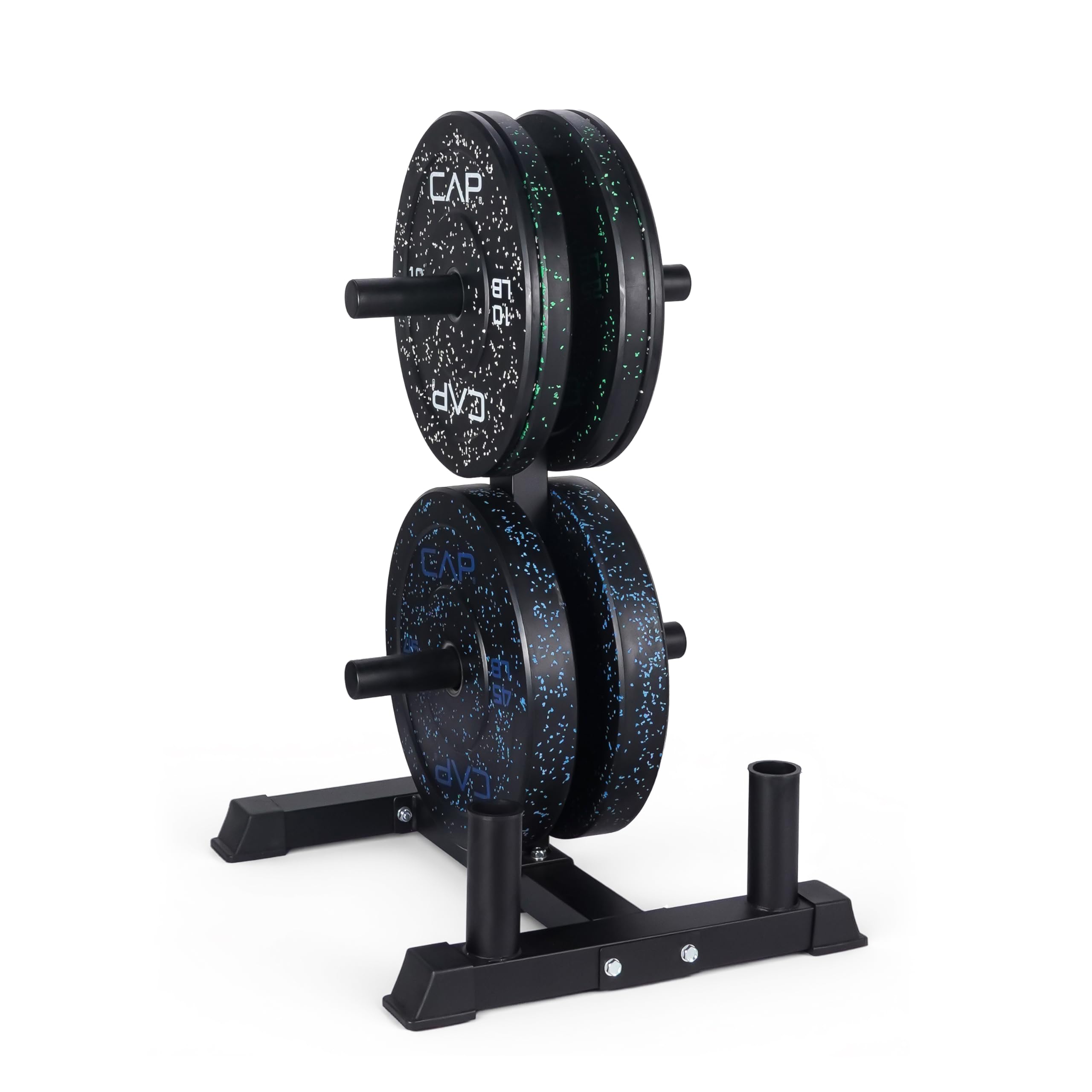 CAP 2-inch Olympic Bumper Plate Weight Set | 100-370 lbs | Multiple Colors | Storage Rack Optional