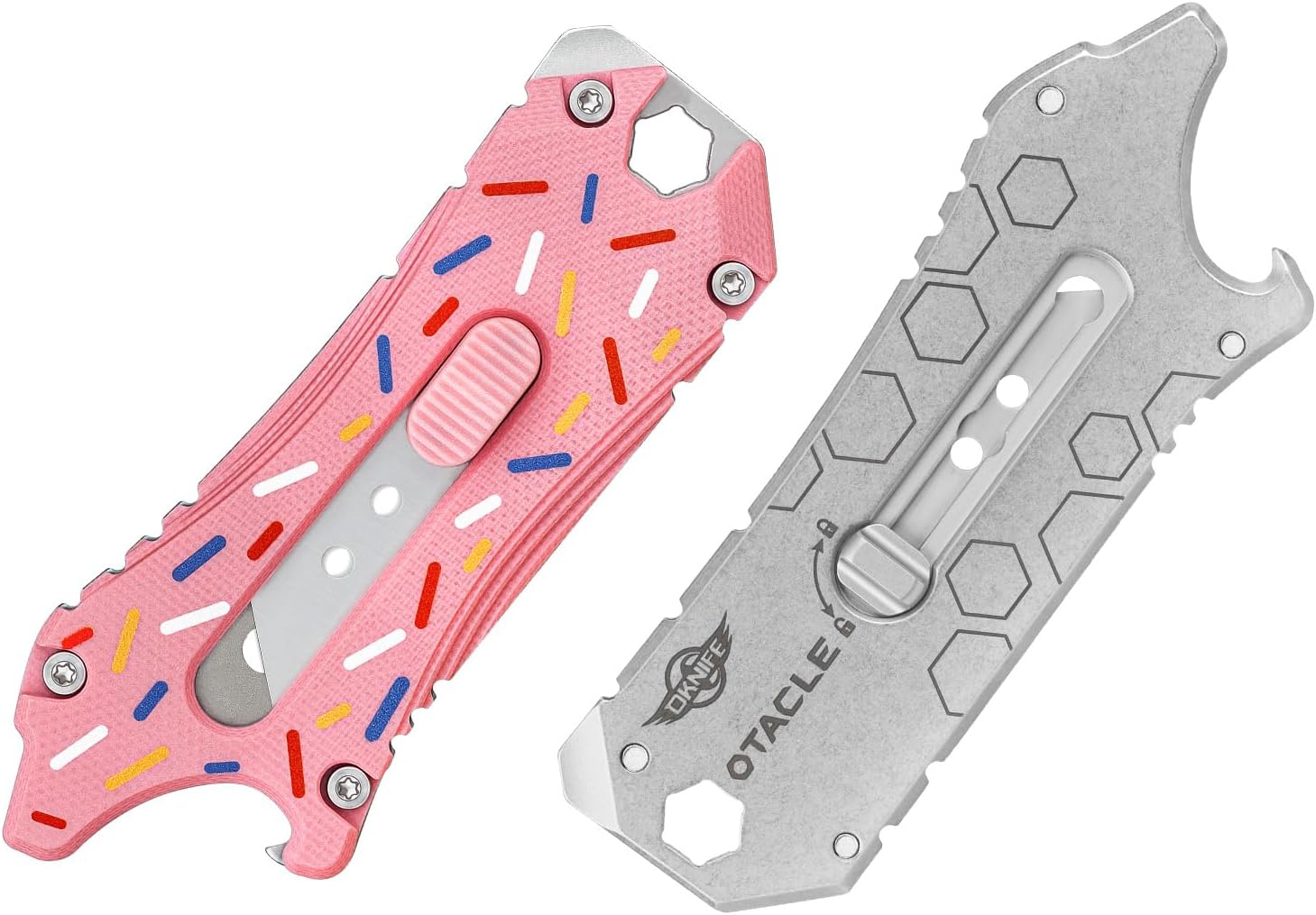 OKNIFE Otacle EDC Retractable Utility Knife (Pink)