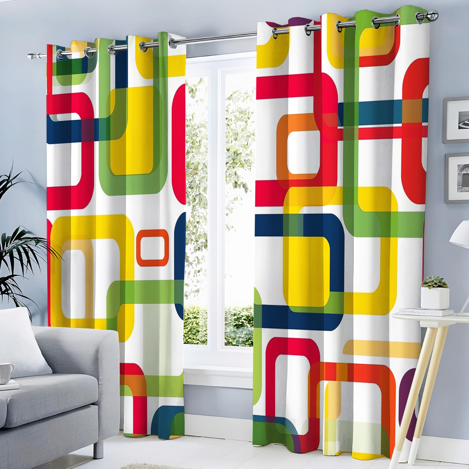 Rideau de salon vert 140x240 cm pour illuminer votre chambre avec style moderne