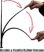 Vista 3 de AntennaMastsRus - Kit de antena AM-FM de goma negra marina de 15 pulgadas - para ATV, barco, cámper, Go Kart, autocaravana, pontón, RV, velero