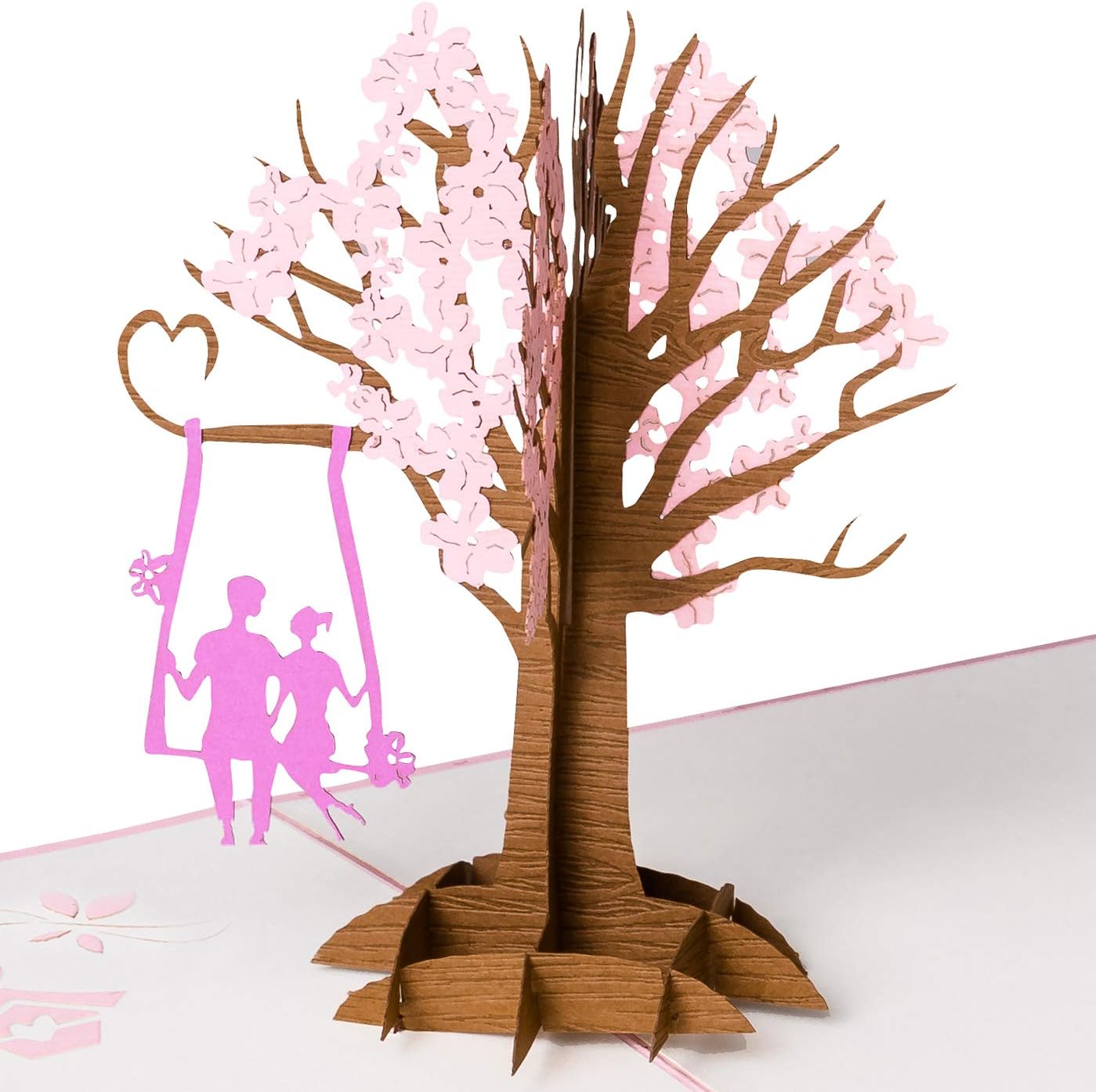 Vicloon 3D-kaart, Wenskaarten Met envelop en Rode Liefdesboom, Huwelijksuitnodiging, Valentijnsdagkaart voor Verjaardag, Huwelijksverjaardag, Afstuderen, Valentijnsdag, Huwelijksgeschenken