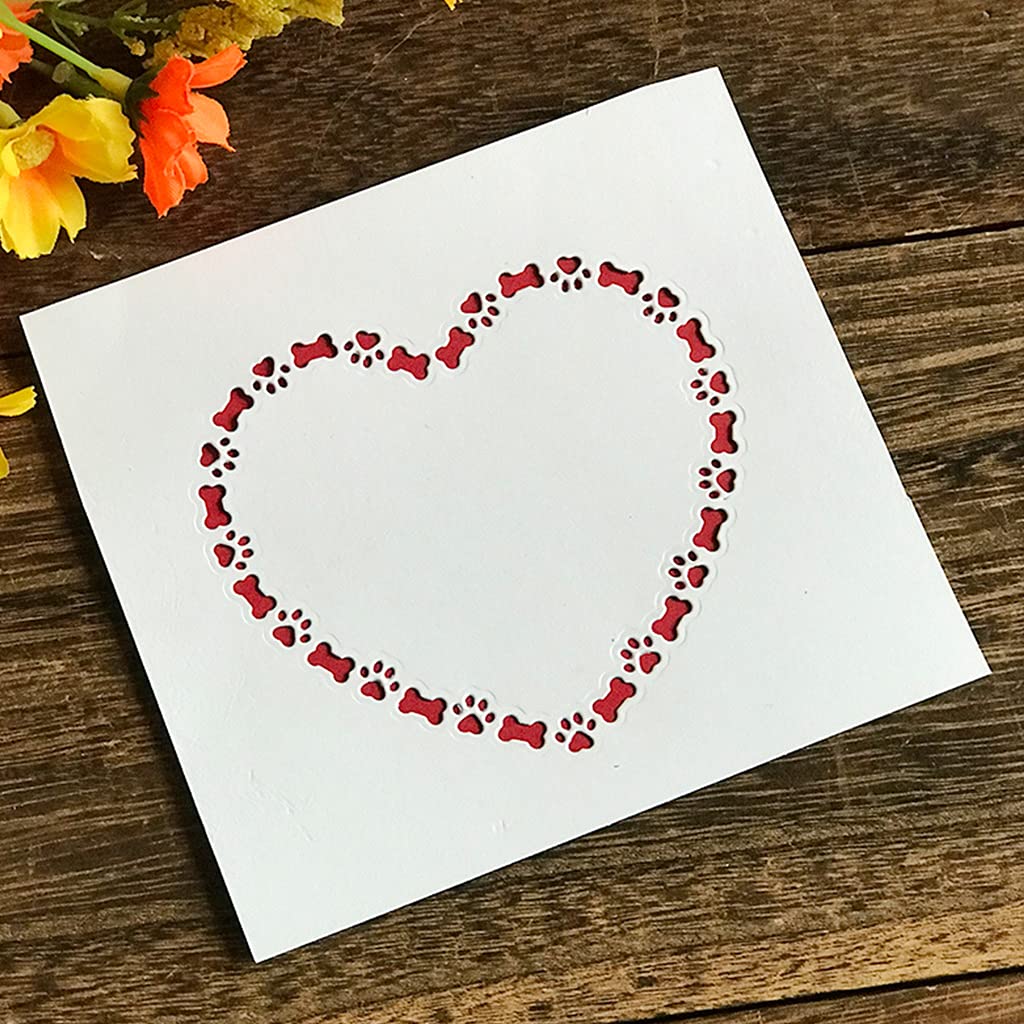 Heart Dog Paw Bone Metal Die Cuts,Cutting Dies For Card Making...