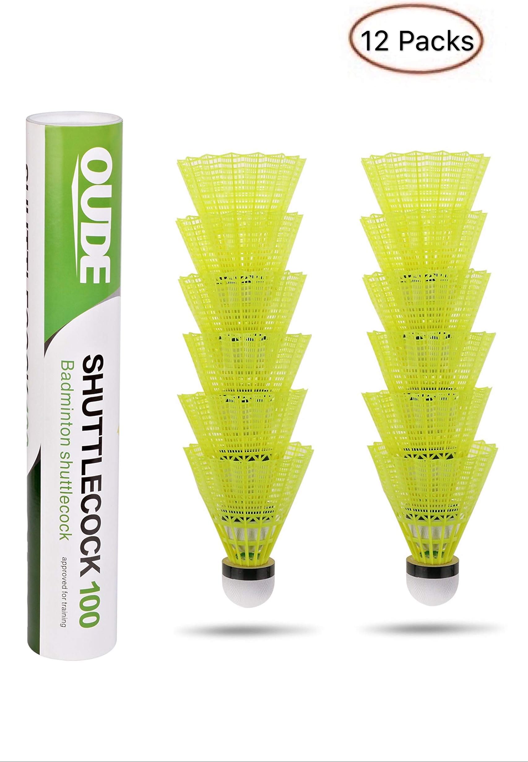 EEM 12-Pack Badminton Shuttlecocks,Sport Plastic Shuttlecocks -Stable & Durable Sports Training Badminton Balls for Indoor Outdoor Game