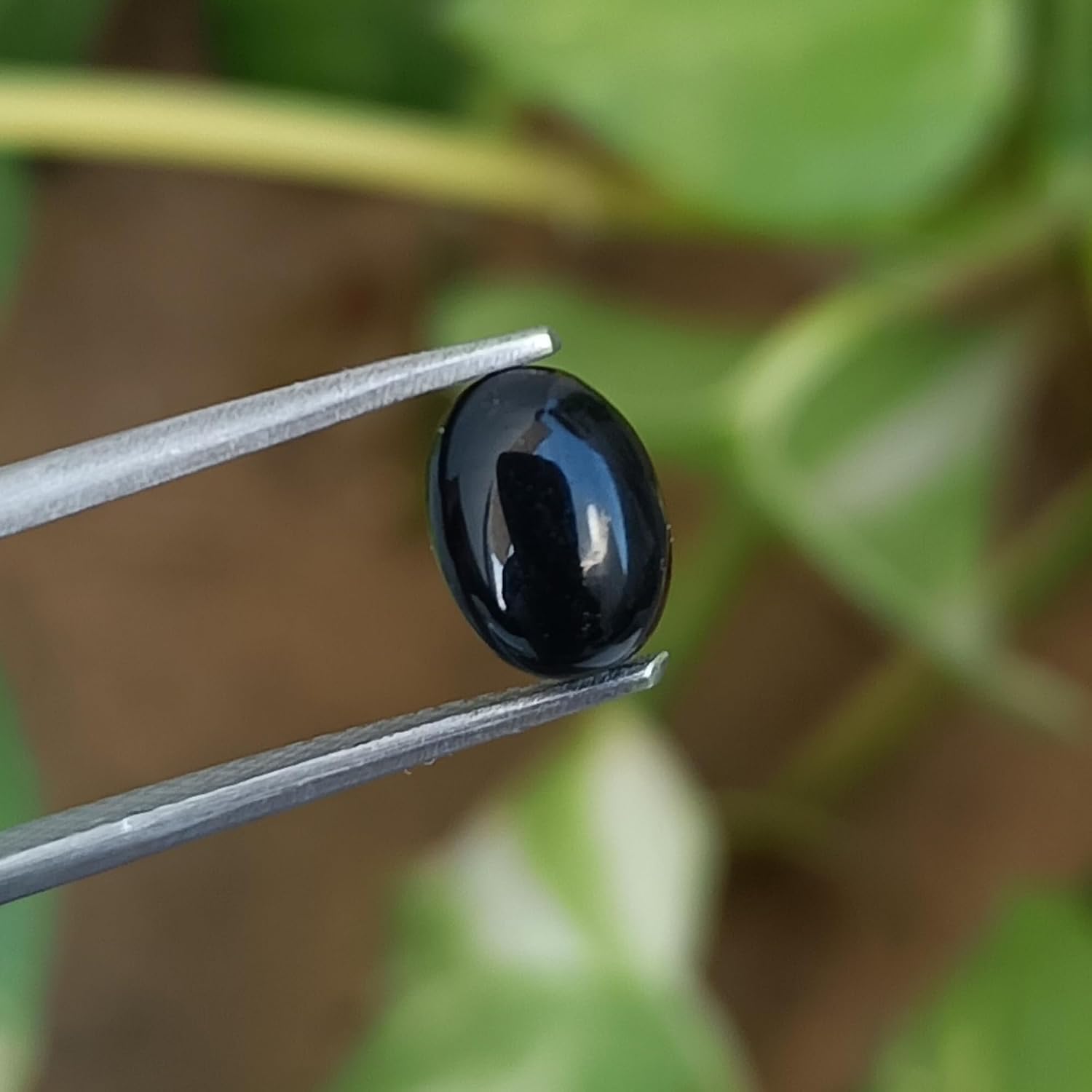 Natural Black Onyx Oval Cabochon Lot – Flat Back, Calibrated Smooth Gemstones for Handmade Jewelry Making, Loose Stones in 5x7mm to 15x20mm Sizes – (Pack of 5 Piece)
