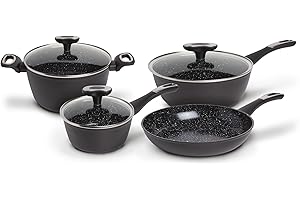 iko cookware: Stratum Triple Layer Ceramic Non Stick 7 Piece Cookware Set