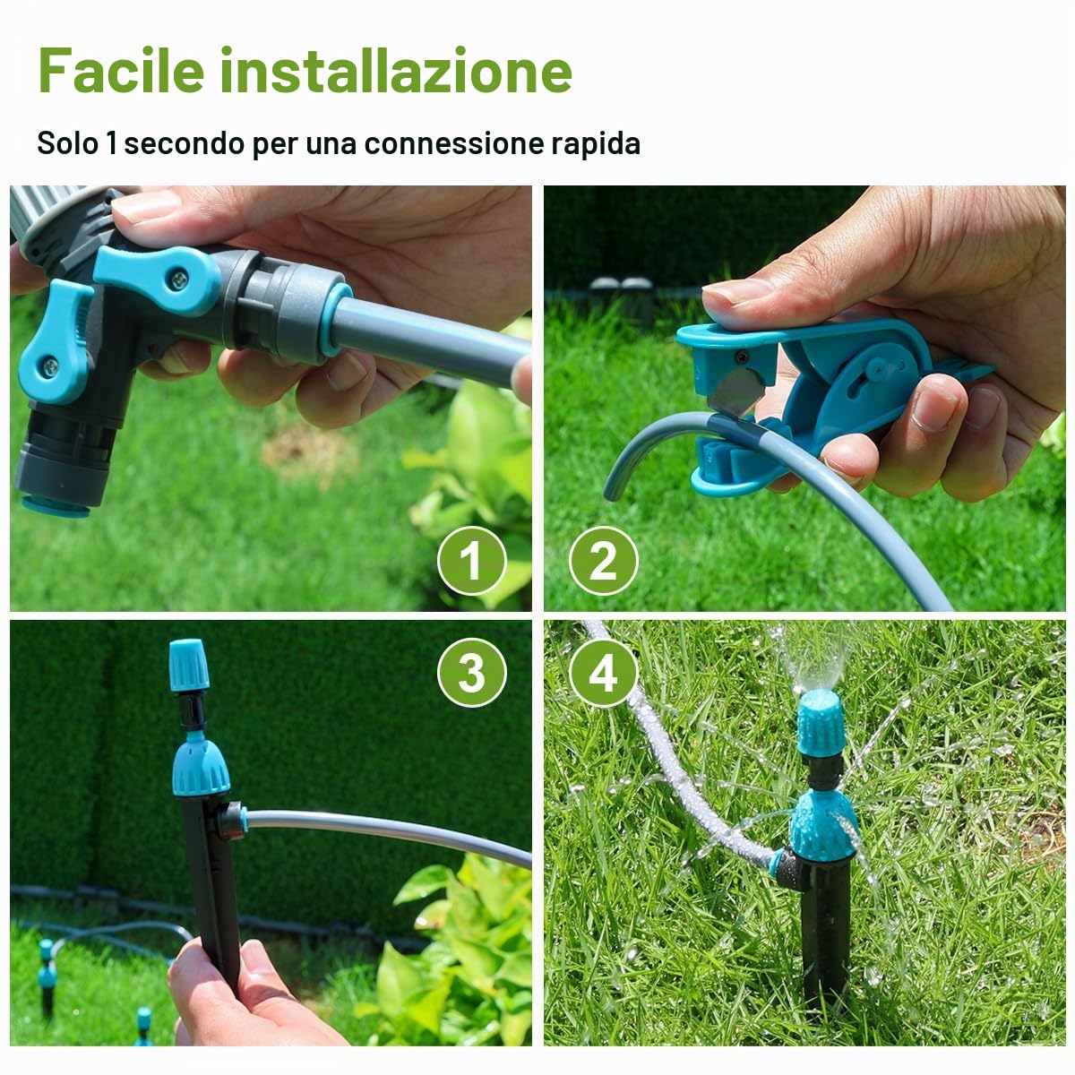Sistema di Irrigazione Automatica, 30M Kit di Irrigazione a Goccia Regolabili Micro Drip Irrigation Sprinkler per Serra, Giardino e Prato,Flower Bed, Terrazza Piante