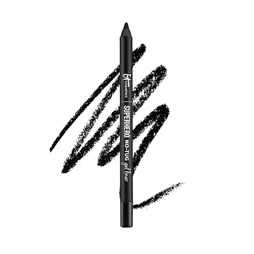 IT Cosmetics Superhero No-Tug Gel Eyeliner – Impermeable Fórmula Mezclable – Uso todo el día – Lápiz de ojos afilable – 0.042 onzas Marrón brillante