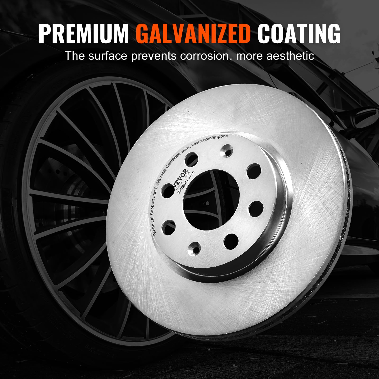 VEVOR Kit Freno Anteriore 257,2 mm Dischi Freno per Vauxhall Adam(M13), Corsa D (S07), Corsa D Box/Hatchback (S07), Kit di Ricambio Pastiglie Freno in Ceramica per Dischi Freno, Rotori Anteriori