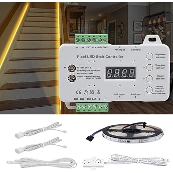 RGB LED Stair Lighting PIR Motion Sensor Stair Light Controller & 5M LED Strip 1 x Controller + 5 m LED Strip