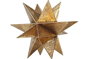 Modern Geometric Home Decor: Resin Gold Stars Sculpture for Artistic Flair