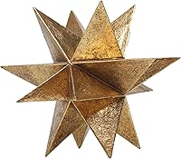 Braxio Gold Resin Multi-Angle Stars Sculpture - Modern Abstract Geometric Statue for Living Room, Office Desk, Bookshelf 7x7x6 Inch Decor