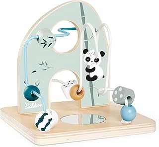 Eichhorn - Motor skills bow for promoting motor skills, 2 bows, with mirror surface, 14 x 14 x 14 cm, made of birch wood, from one year, 100003803