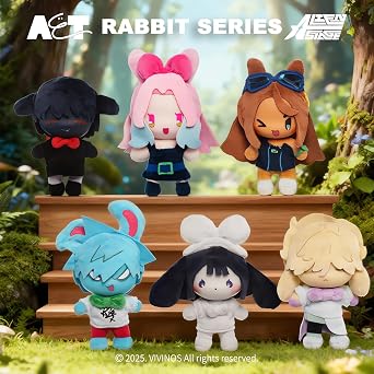 YJacuing Alien Stage Rabbit Series Blind Box Vinyl Plush Keychain, Anime ALNST Officially Licensed Mystery Bag Charm Pendant