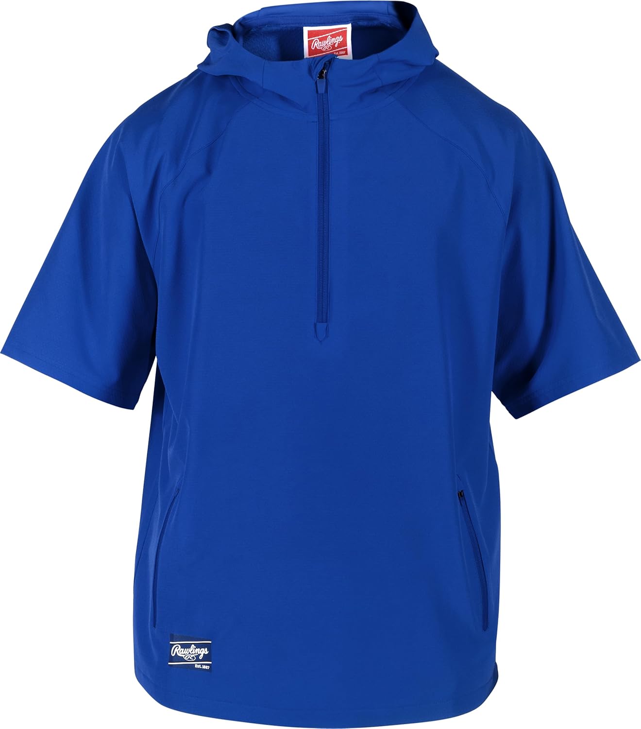 Rawlings Boys Rawlings | Colorsync Short Sleeve Hooded Cage Jacket | Youth Sizes | Multiple Colors - Image 2