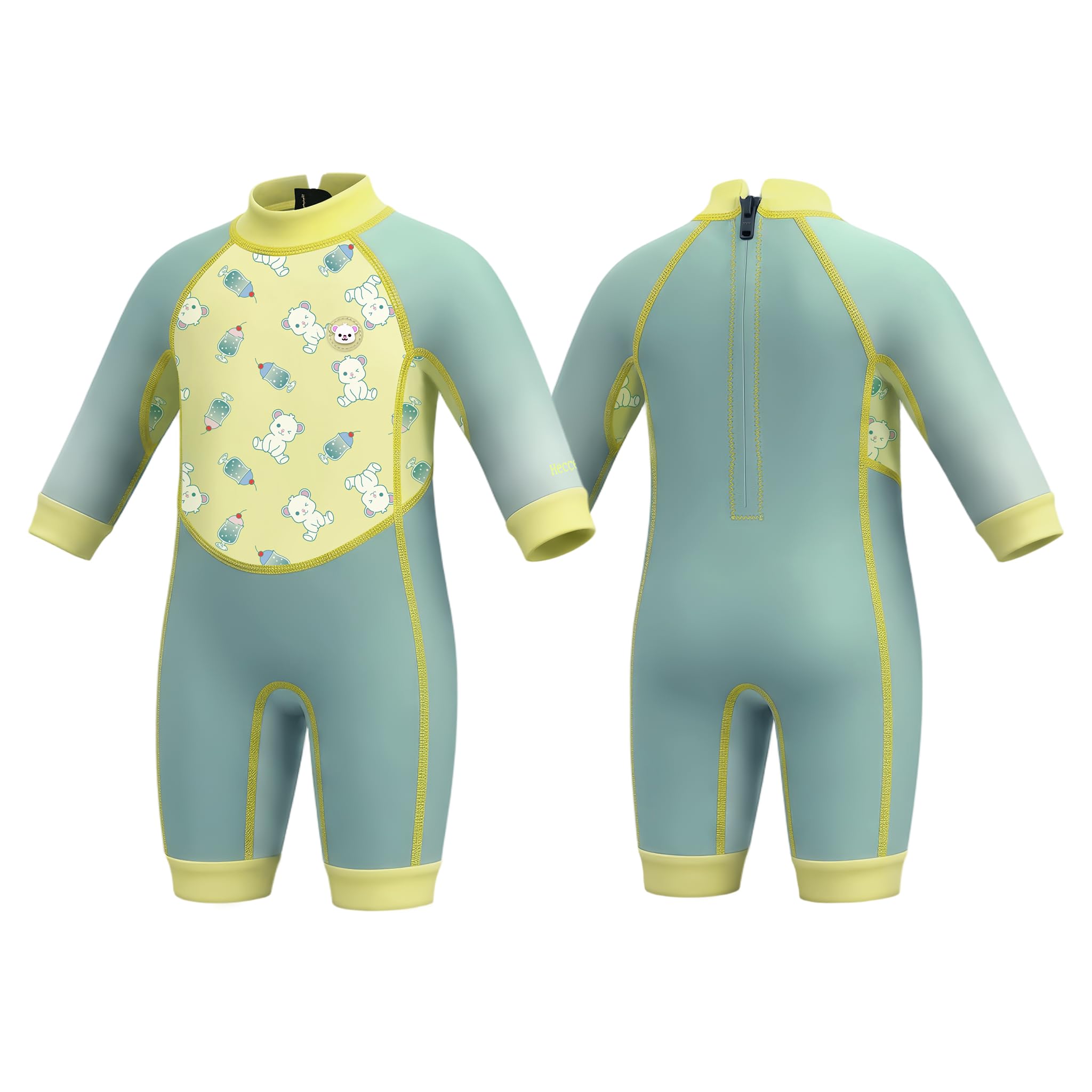 Muta da bagno per bambini, in caldo neoprene, protezione UPF 50+, costume da bagno intero per ragazzi e ragazze, spiaggia e giochi d'acqua