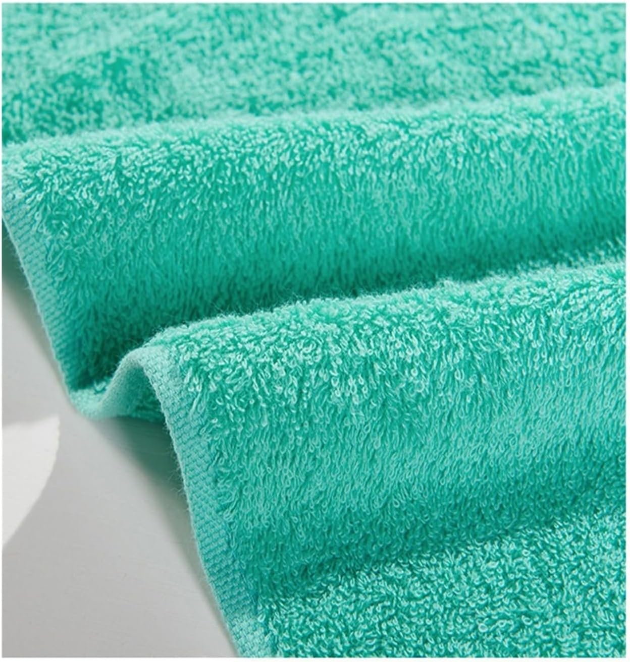 Thick Cotton Towels 3-Pack, Highly Absorbent Soft Bath & Face Towels, Solid Color Home Towels Set(Green)