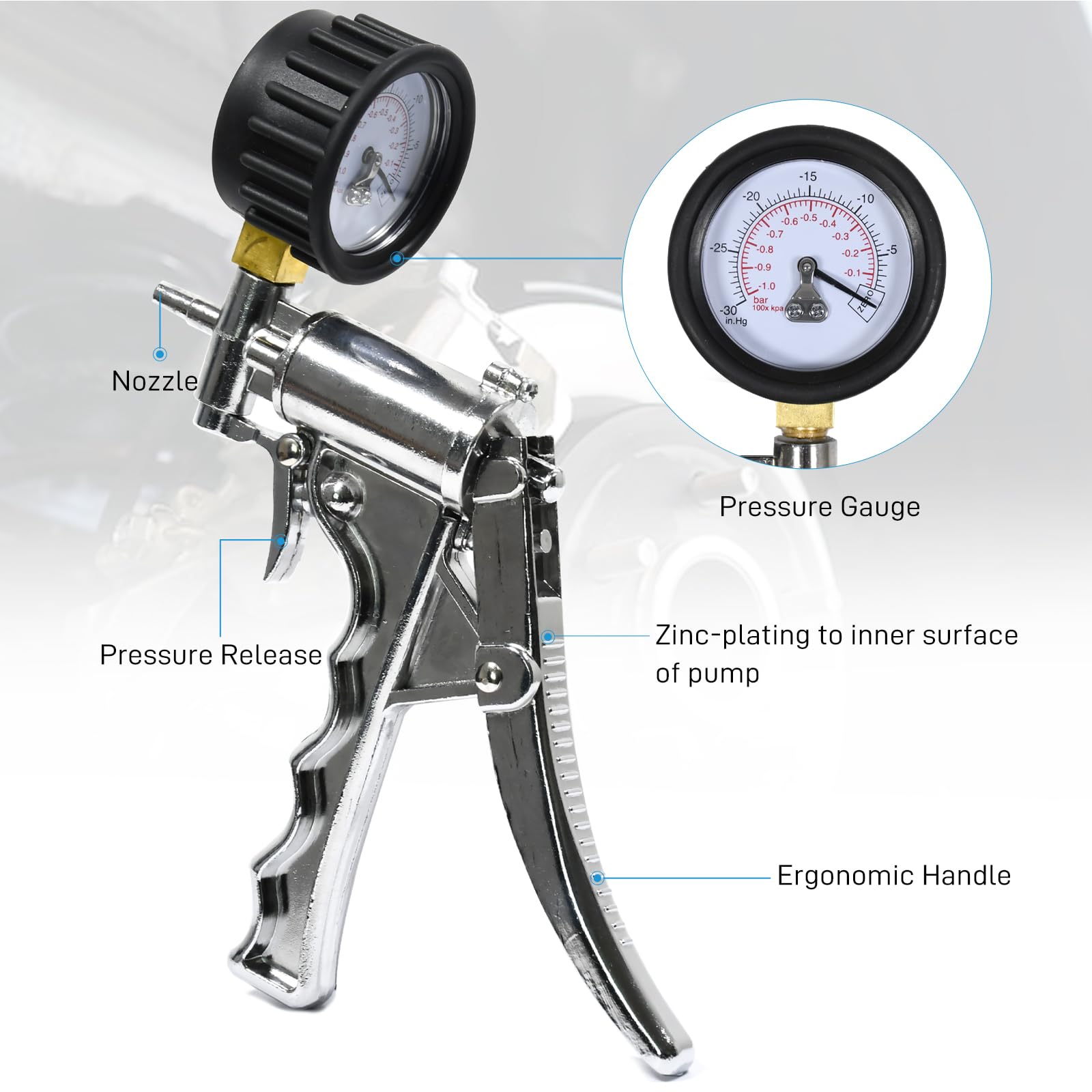 Kit de Purga de Freno de Mano para una Persona, Kit de Ajuste de Purga de Embrague de Freno de Metal Fundido a presión de Zinc para Purga de Frenos y probador automotriz