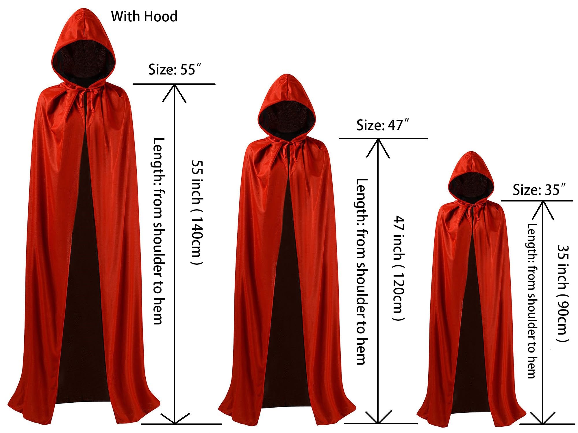 black dress red cape costume Black and Red Corset Dress with Hooded Cloak Halloween Costume