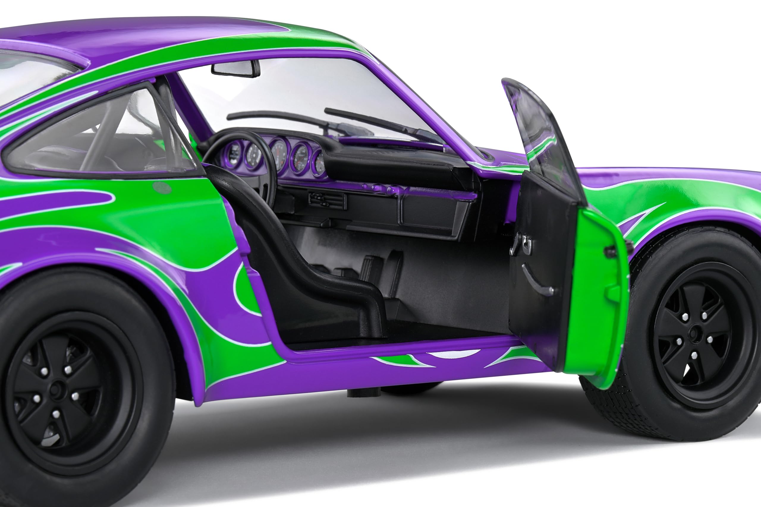 Solido S1801117 1:18 Hippy Tribute 1973 Porsche, viola/verde