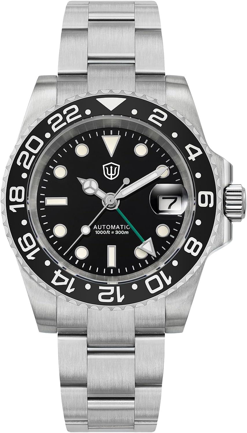 watchdives GMT Watches for Men WD16760 V2 Sub Dive Watch NH34 Automatic Wristwatch 40mm Ceramic Bezel Sapphire Crystal 300M Waterproof