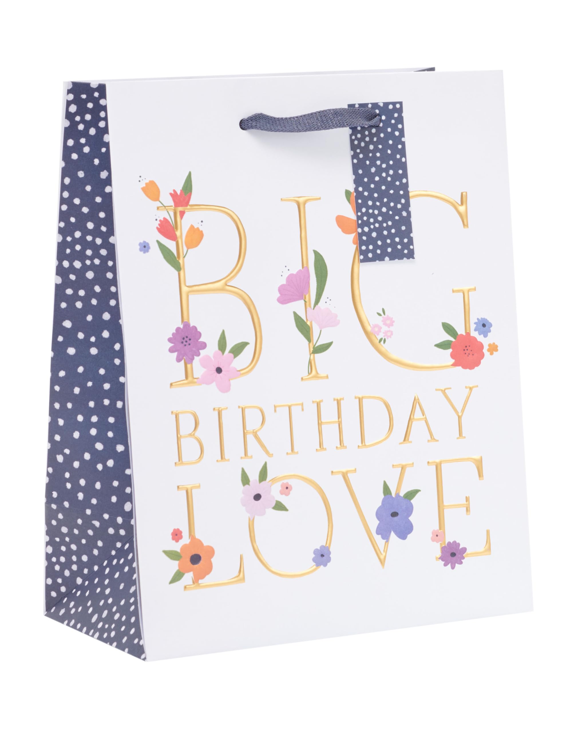 UK Greetings | Medium Gift Bag - From The Camden Collection | Party Bags for Presents | Birthdays/Weddings/Christmas | Birthday Love Design | 19 x 22.9 x 8.9cm