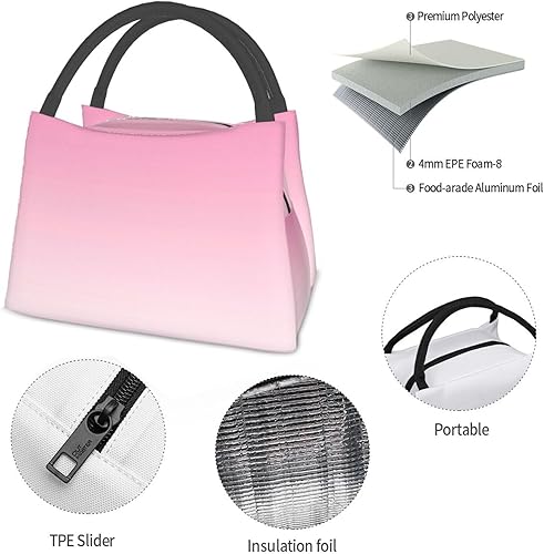 Miniatura 7 de Cioroper Lonchera térmica con diseño de calaveras y arcos de azúcar, bolsa de almuerzo reutilizable para mujeres, 11 x 6.5 x 7 pulgadas