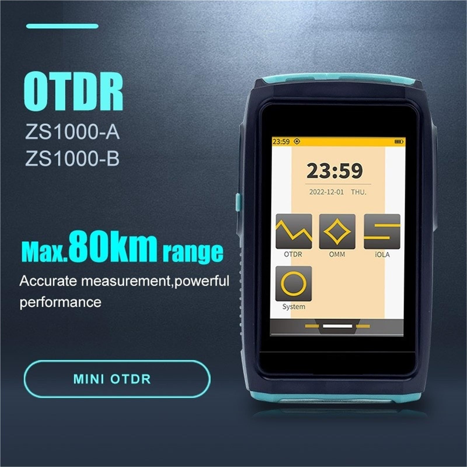 Tester per fibra ottica, Riflettometro ottico nel dominio del tempo OTDR mini fibra ottica 6 in 1(1000-B)