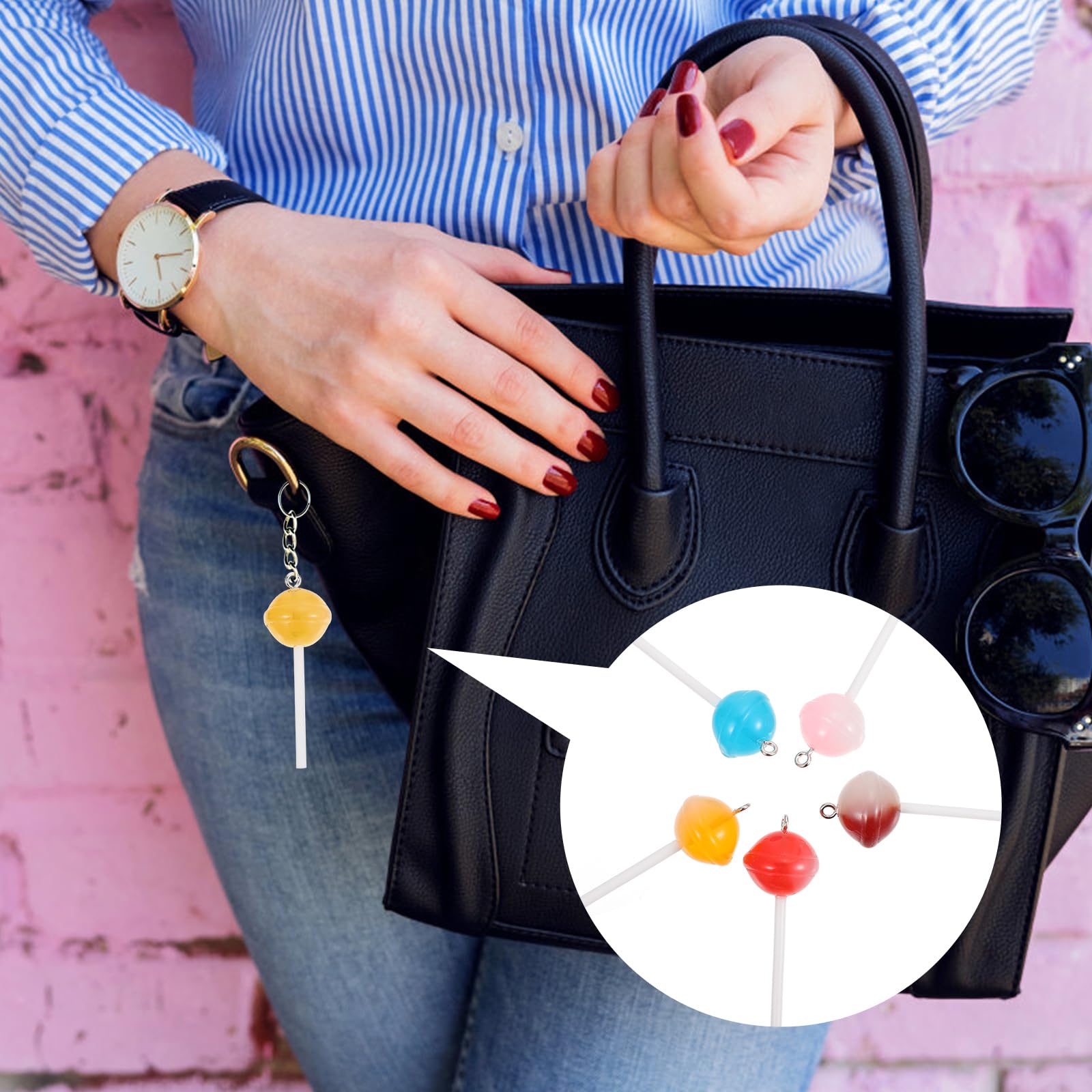 Amazon.com: Beavorty Colored Lollipop Charms for Jewelry Making