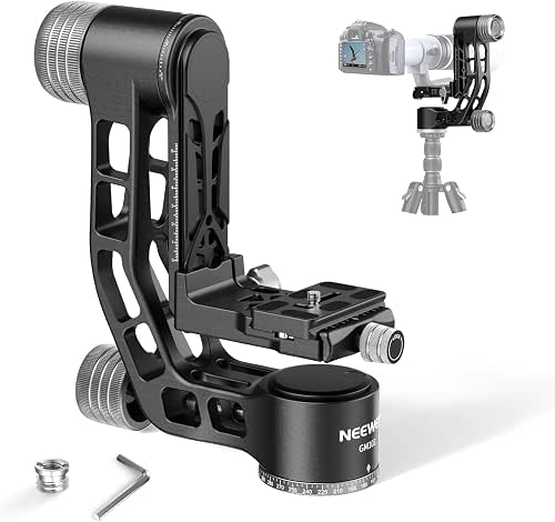 NEEWER GM102 Gimbal Head for Tripod Monopod Telephoto Lenses, 360°