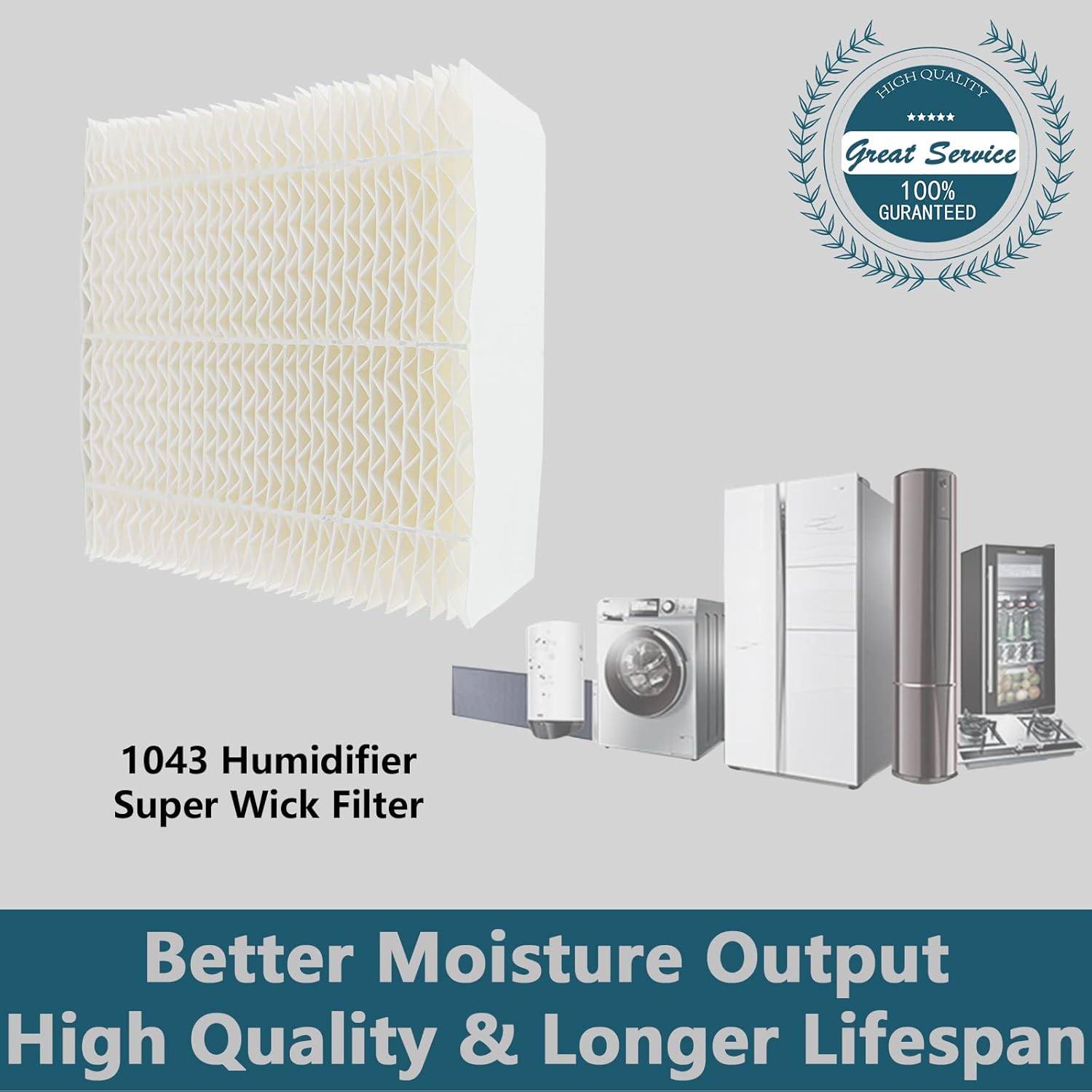 Improvedhand 1043 Humidifier Wick Filter Replacement for AIRC.are Bemis Essick Compatible with 821000 826000 826600 826800 826900 831000 EP9 EP9R EP9500 EP9700 EP9800 -