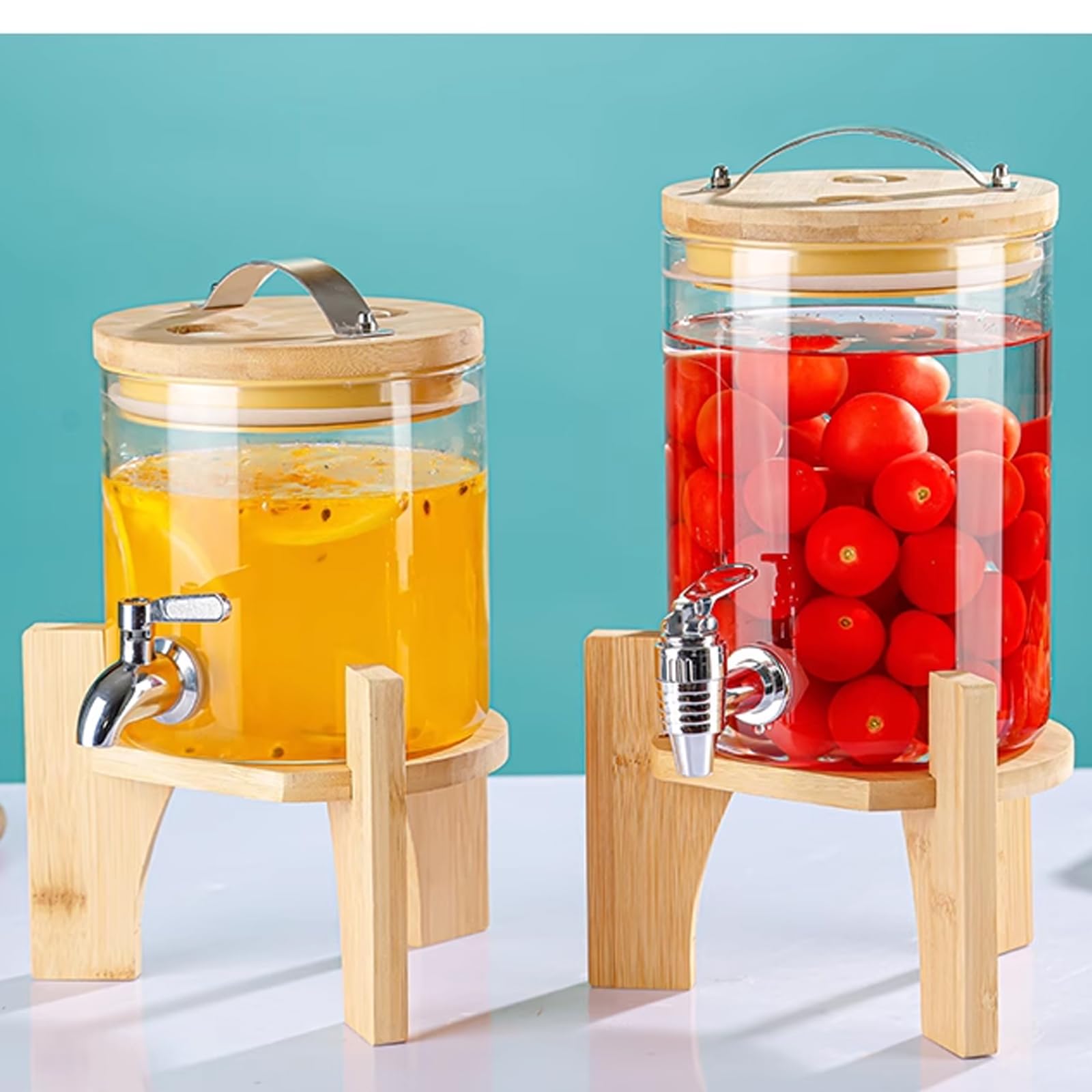 Auslaufsicherer Getränkespender, 5 L, 7,5 L, 10 L Fruchtsieb Mit Ständer, Geeignet Für Heiße Oder Kalte Getränke, Eiswasser,5L
