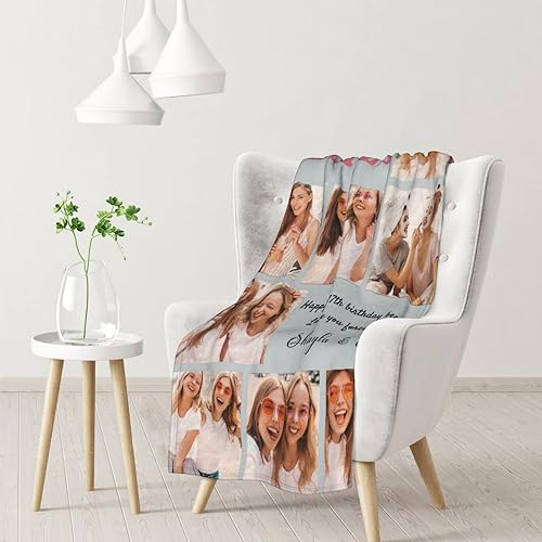 Vista 94 de D-Story Manta personalizada con texto fotográfico, manta personalizada con imagen para familia, madre, padre, adultos, amigos, amantes, perros